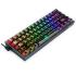 Redragon K617CTB-RGB 60% Wired RGB Gaming Keyboard, 61 Keys Compact Full-Transparent Mechanical Keyboard - Black